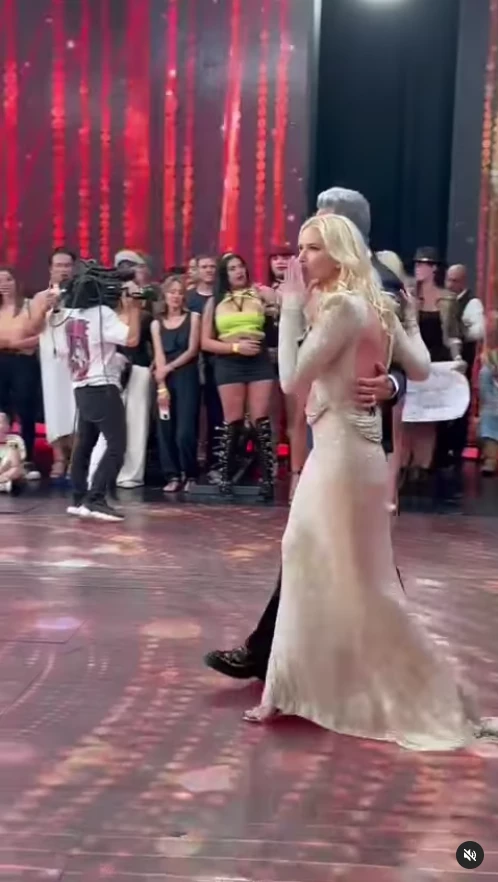 Valeria Mazza con Marcelo Tinelli en el Bailando