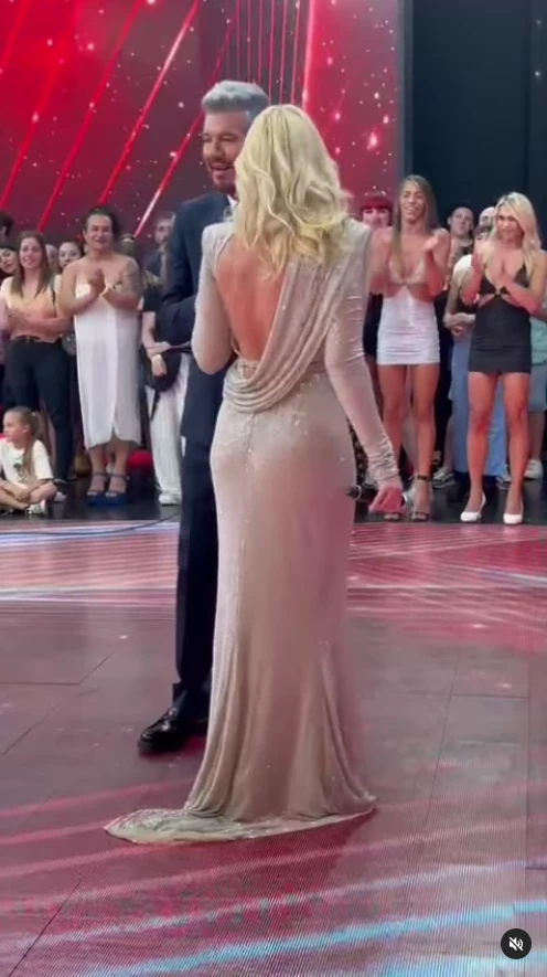 Valeria Mazza con Marcelo Tinelli en el Bailando