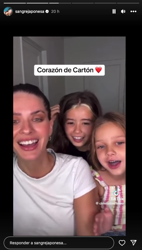 La China Suárez hizo un vivo con sus hijas para presentar su nuevo tema, Corazón de cartón.