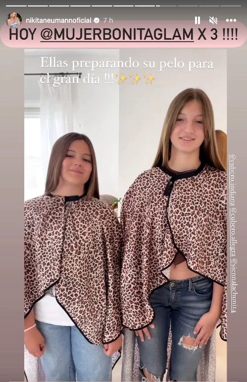 Allegra y Sienna Cubero se preparan para la boda de su mamá. 