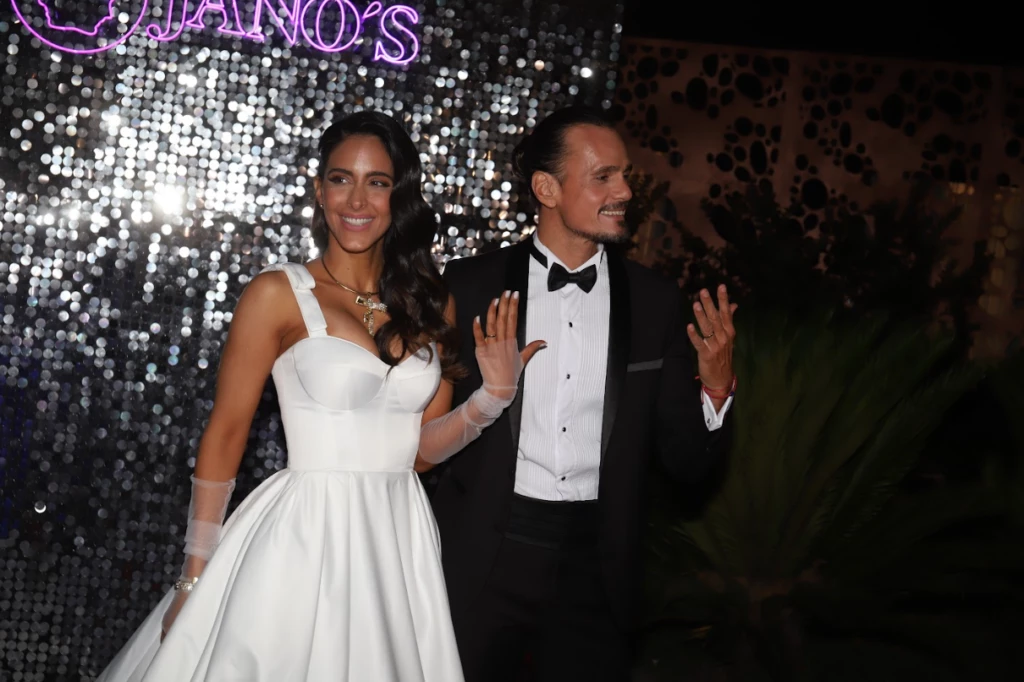 Casamiento de Celeste Muriega y Christian Sancho: el segundo look de la novia. Foto RS Fotos
