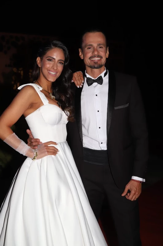 Casamiento de Celeste Muriega y Christian Sancho: el segundo look de la novia. Foto RS Fotos