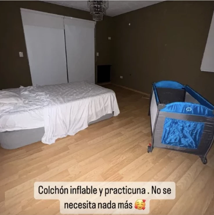 La habitación de la nueva casa de Mica Viciconte y Fabián Cubero. Foto IG.