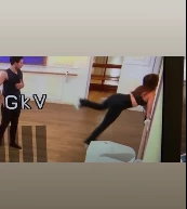 El momento del golpe de Wanda Nara. 