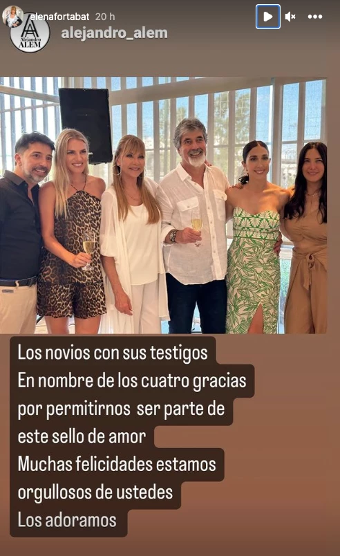 Las fotos del casamiento de Elena Fortabat y Héctor Olmo.