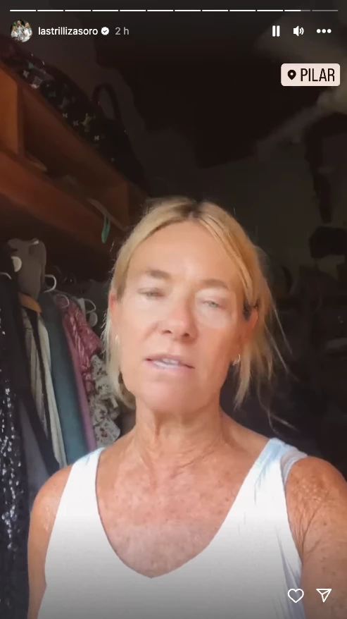 La trilliza Maria Emilia mostró los destrozos que la tormenta dejó en su casa