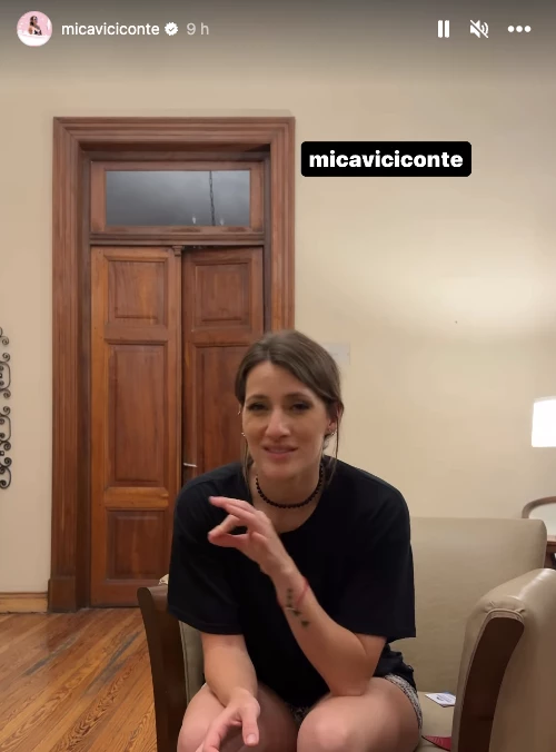Mica Viciconte en su casa nueva.