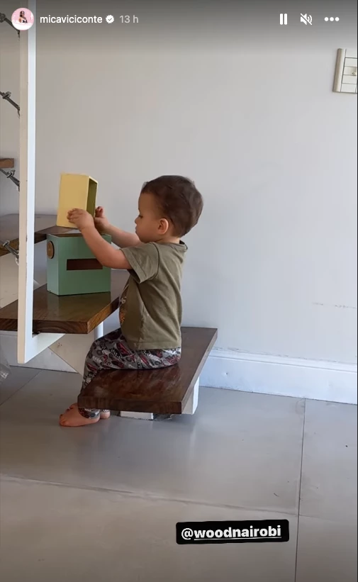 Mica Viciconte y Luca Cubero en su casa nueva.