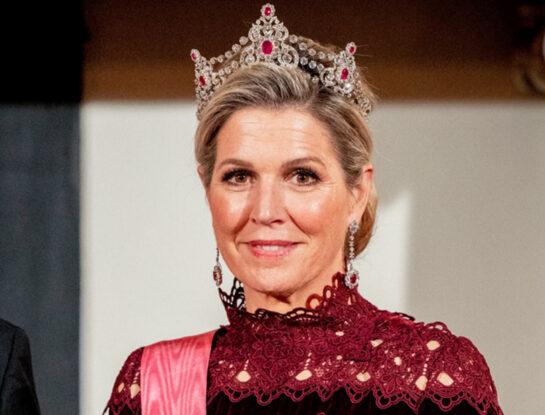 El espectacular look de gala de Máxima con una joya histórica de rubíes