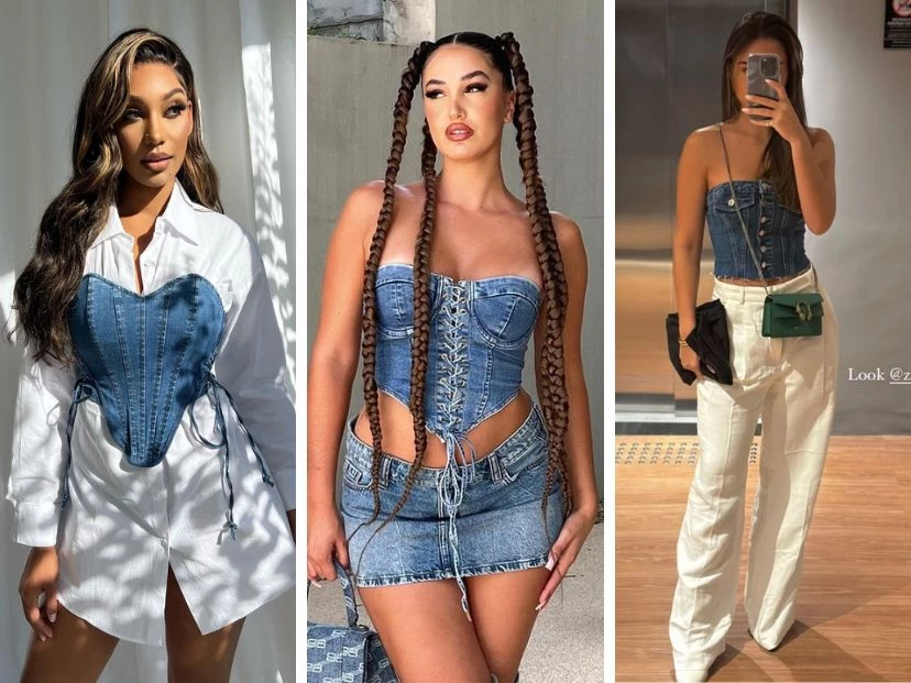 Alerta tendencia: así se usa el corset denim que marca tendencia en el street style