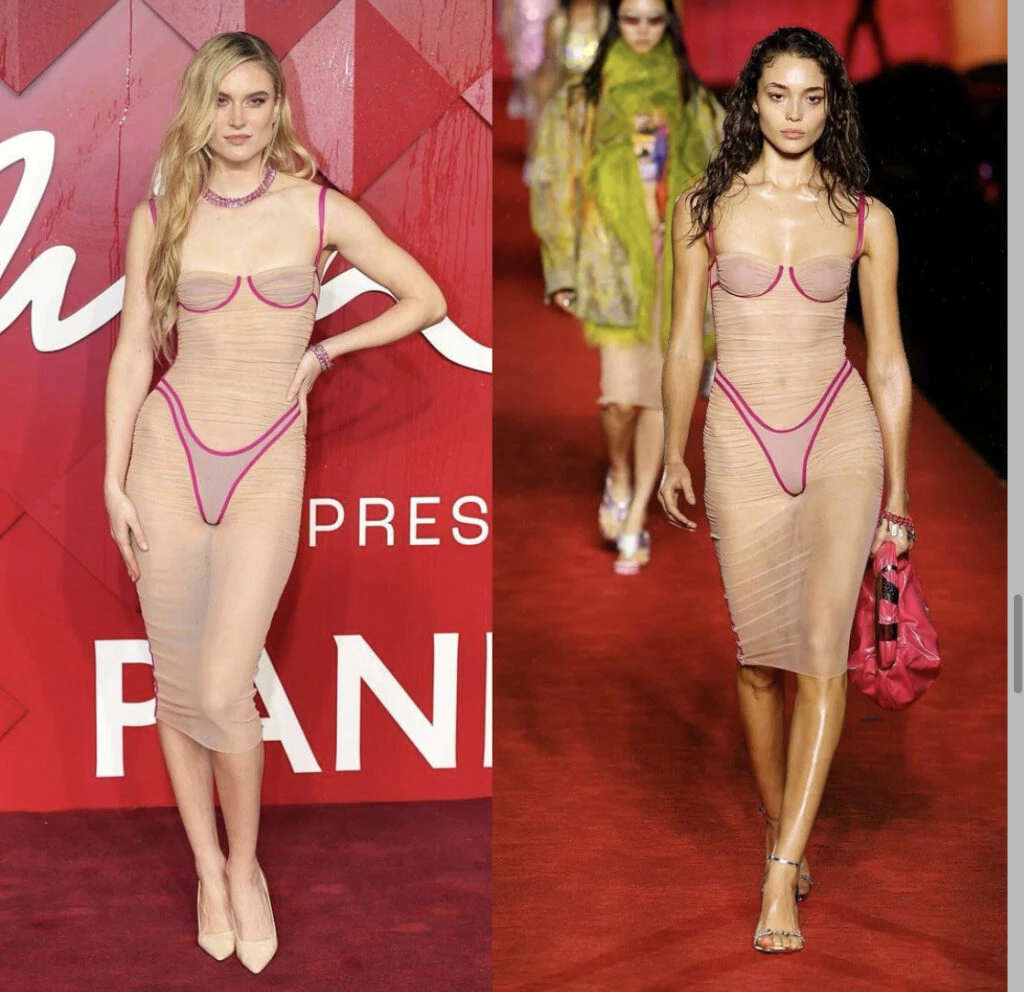 Kim Hnizdo en los Fashion Awards 2023. Foto: Instagram. 