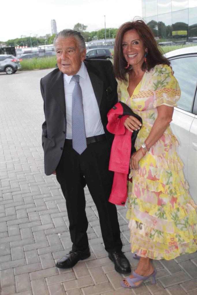 Eduardo Eurnekian y Carolina Barros, de Corporación América. Foto: RS Fotos.