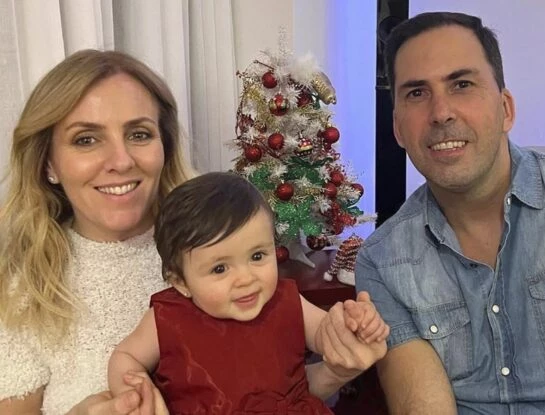 Las fotos del bautismo de Isabella, la hija de Cora Debarbieri y Martín Arévalo