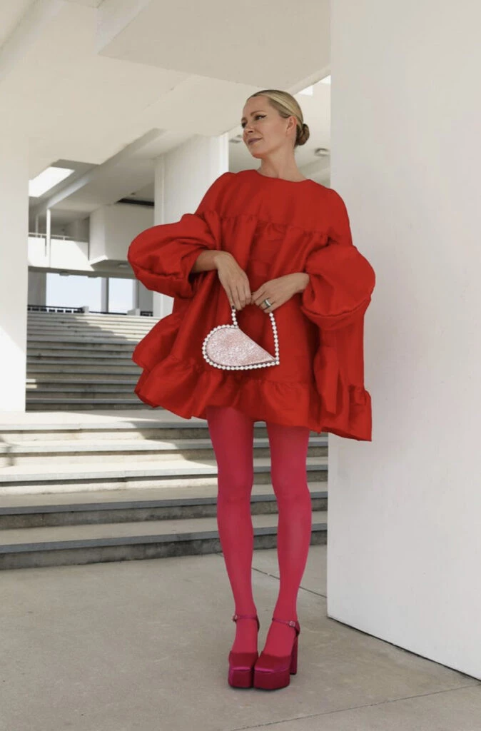 Looks con vestidos rojos para nochebuena