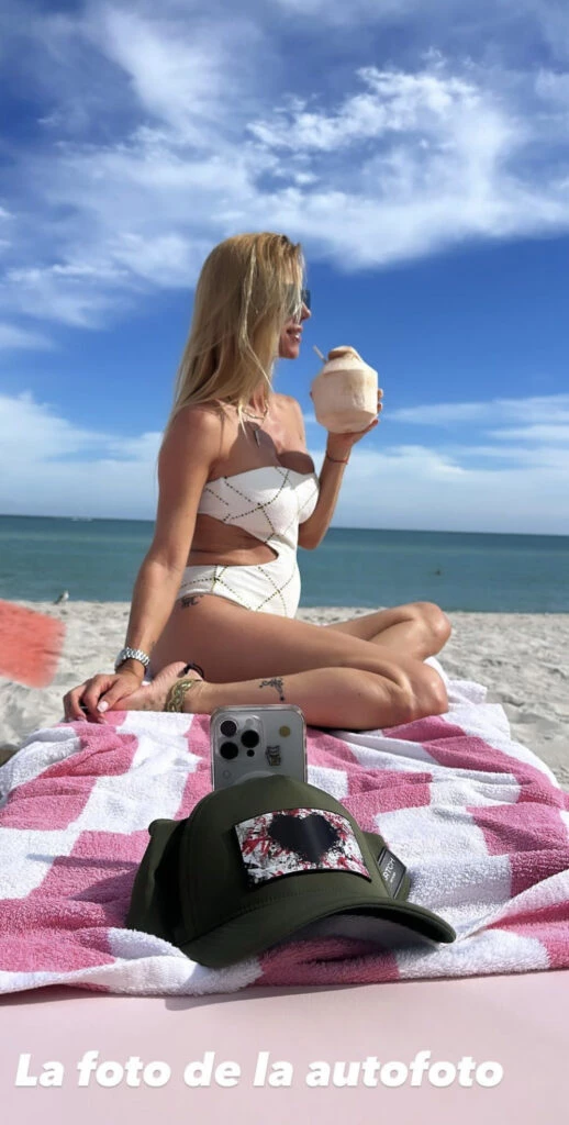 Nicole Neumann en su luna de miel. Foto: Instagram.