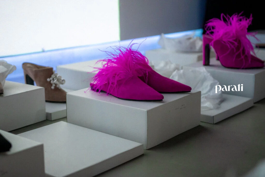 La colección de zapatos de Fabián Paz también fue parte de esta muestra