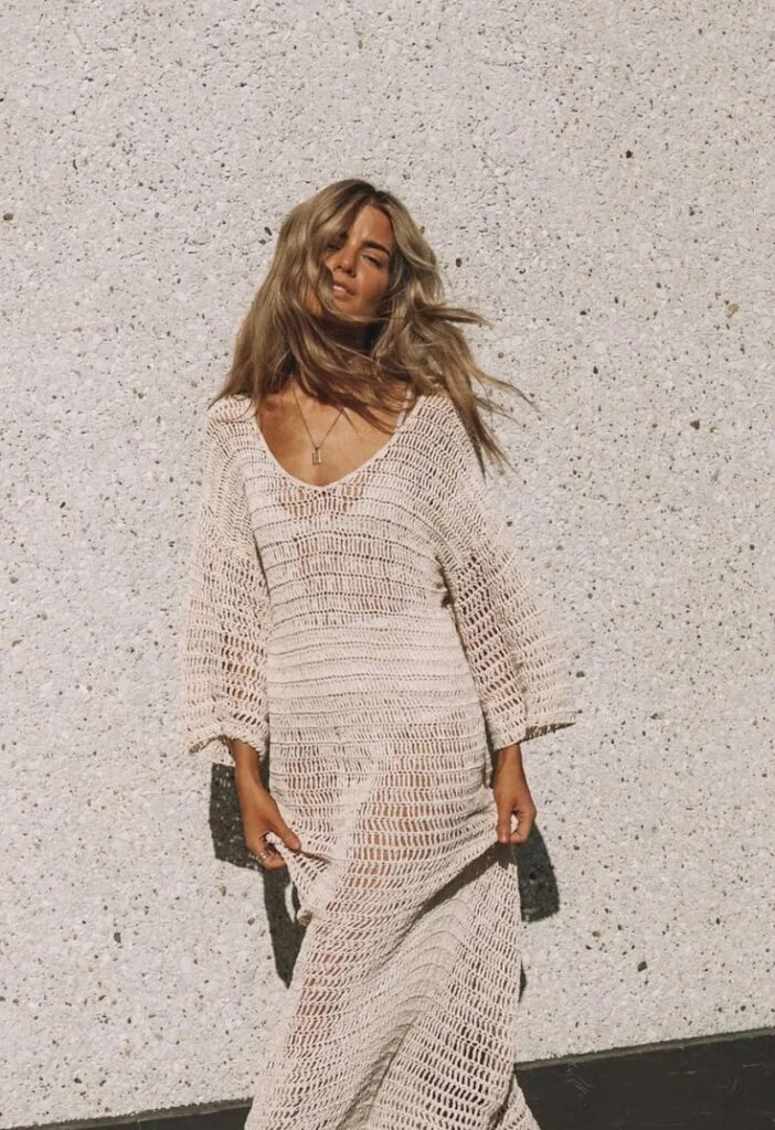 Vestido de crochet