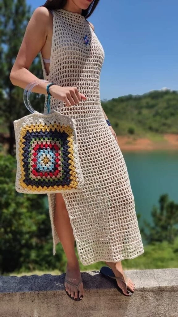 Vestido de crochet