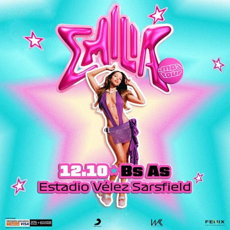 Emilia Mernes rompe récords con 10 shows en el Movistar Arena