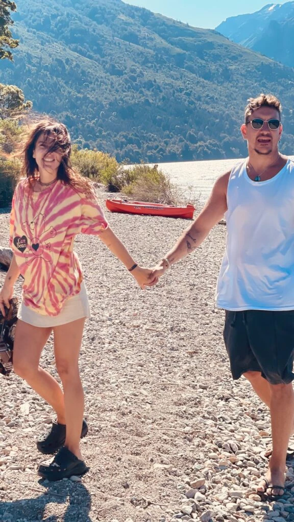 Nico Vázquez y Gime Accardi en la Patagonia.