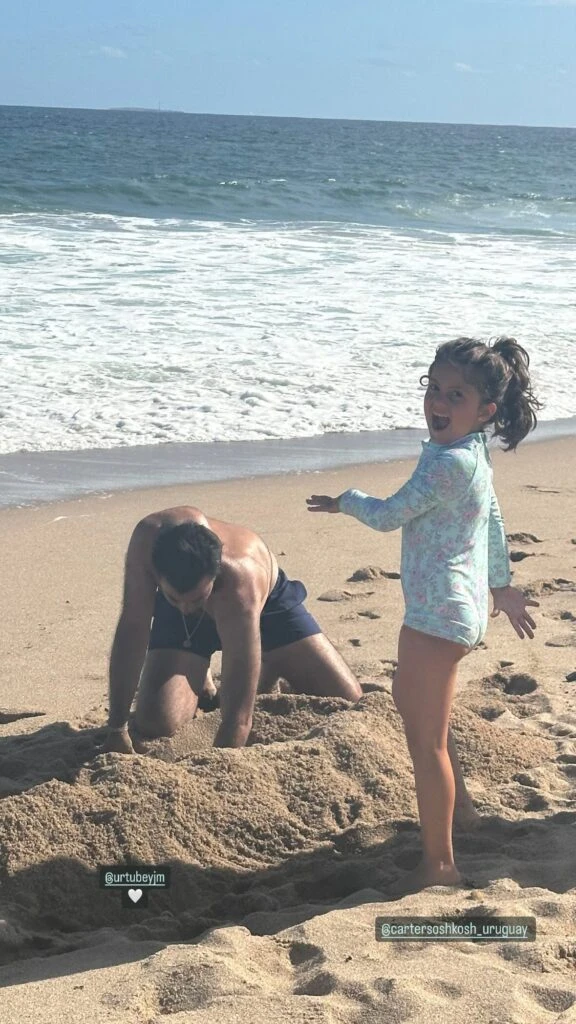 Juan Manuel Urtubey con su hija. 