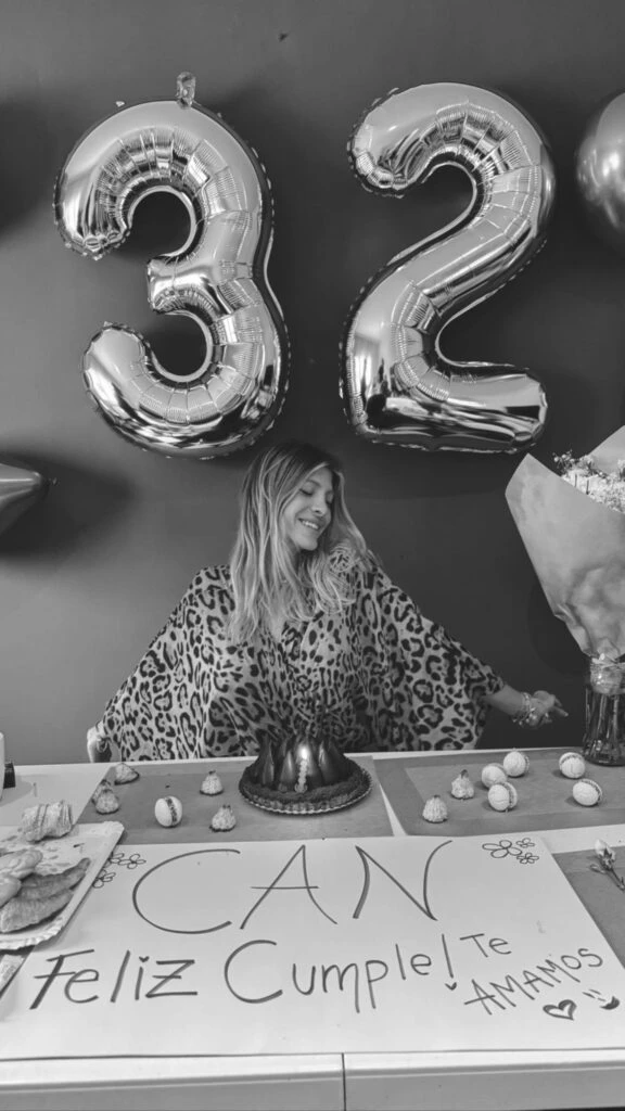 Las fotos del cumpleaños número 32 de Cande Ruggeri en España FOTO: IG