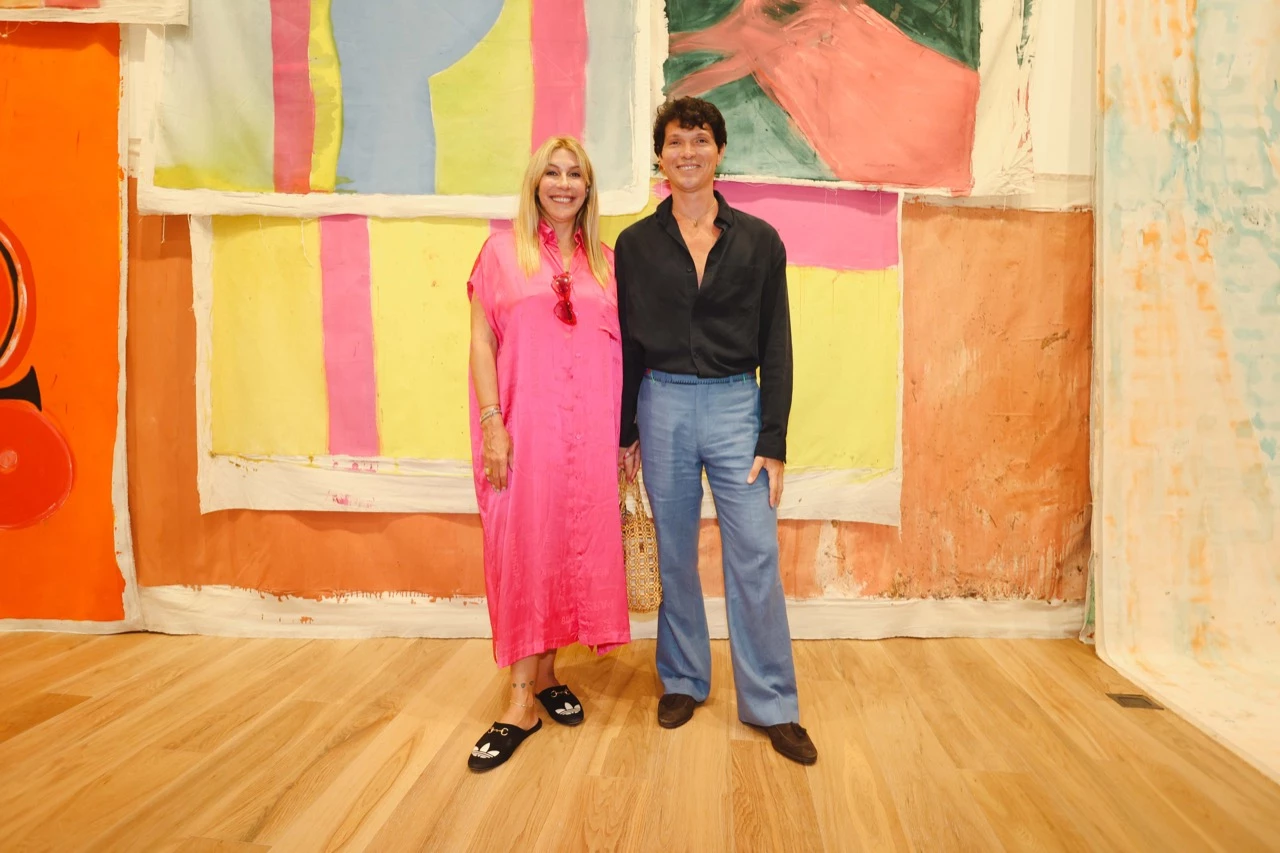 Amalita Amoedo y Facundo Garayalde en la inauguración de la Fundación Cervieri Monsuárez