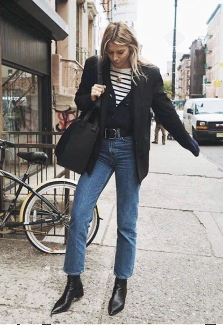 Así se usan los jeans este 2024. Foto: Pinterest.