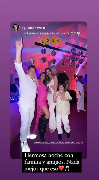 agustina casanova, marcelo tinelli, milett figueroa