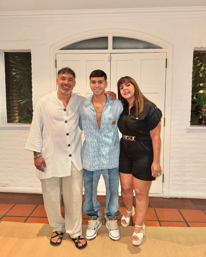 El Pocho con su hijo, en un posteo de hace pocos días. 