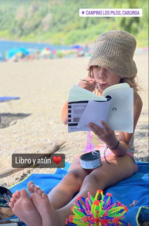 Luciana Geuna en el sur: pasó sus vacaciones en Villa Llanquín junto a su familia. Foto IG.