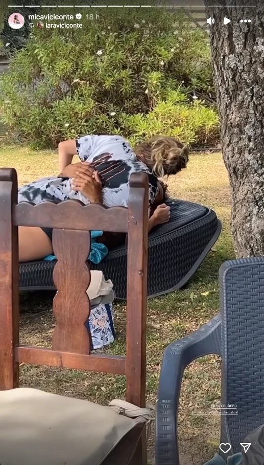 Mica Viciconte y Fabián Cubero captados in fraganti en una sesión de mimos