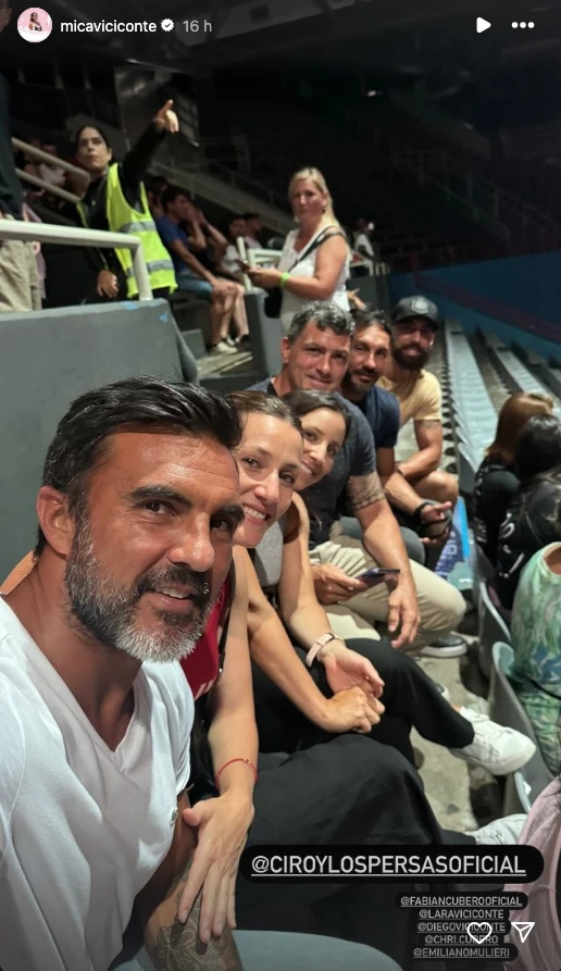 Viciconte y Cubero fueron a un recital con sus familiares en Mar del Plata.