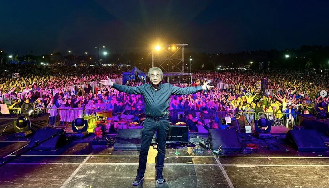Foto de El Puma Rodríguez este fin de semana en concierto en Chile