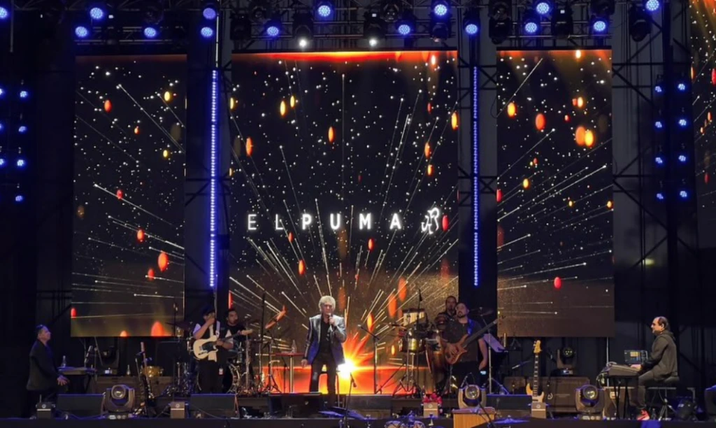 Foto de El Puma Rodríguez este fin de semana en concierto en Chile