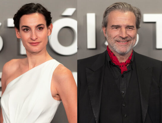 Vidriera: de Nine d'Urso a Alberto San Juan, los looks en la premiere de la serie "Cristóbal Balenciaga"