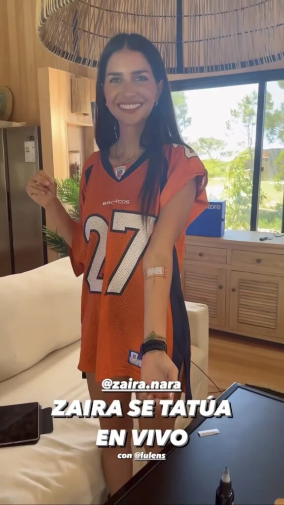 El nuevo tatuaje de Zaira Nara. Foto: Instagram. 