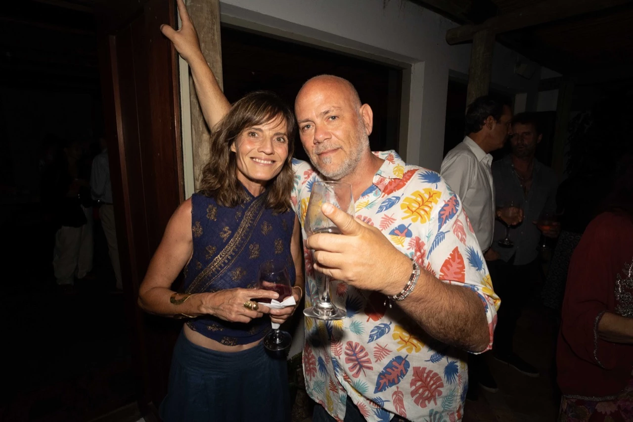 Camote Langer junto a su mujer Sofia