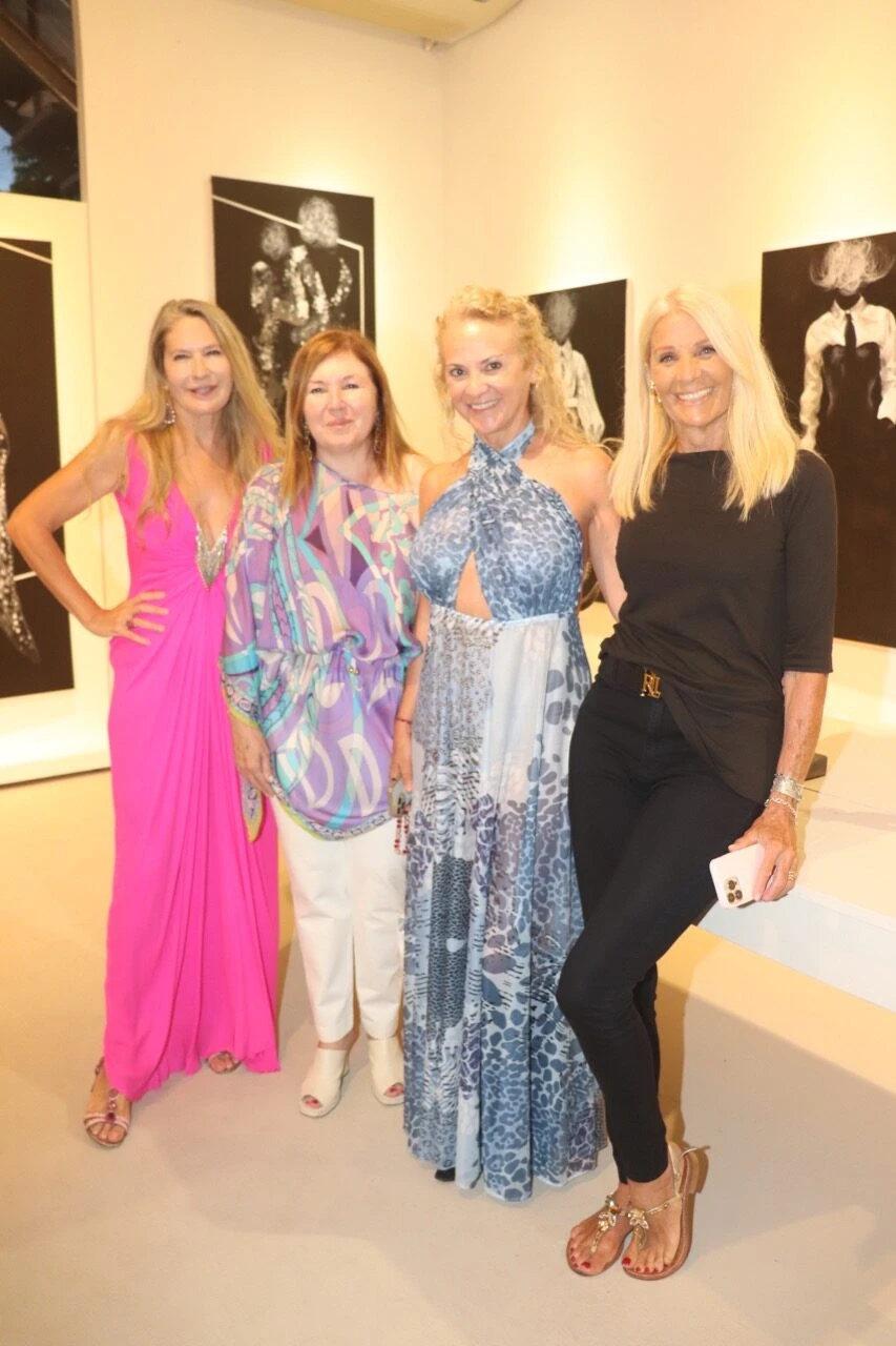 Ana Rusconi, Marisa Koifman, la artista Carmela Blanco y Evelyn Scheidl