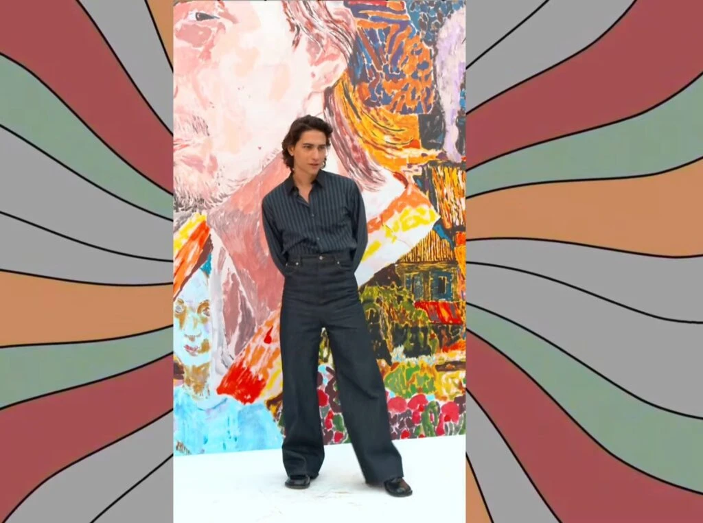 Enzo Vogrincic, la estrella de “La sociedad de la nieve”, junto a JW Anderson en París