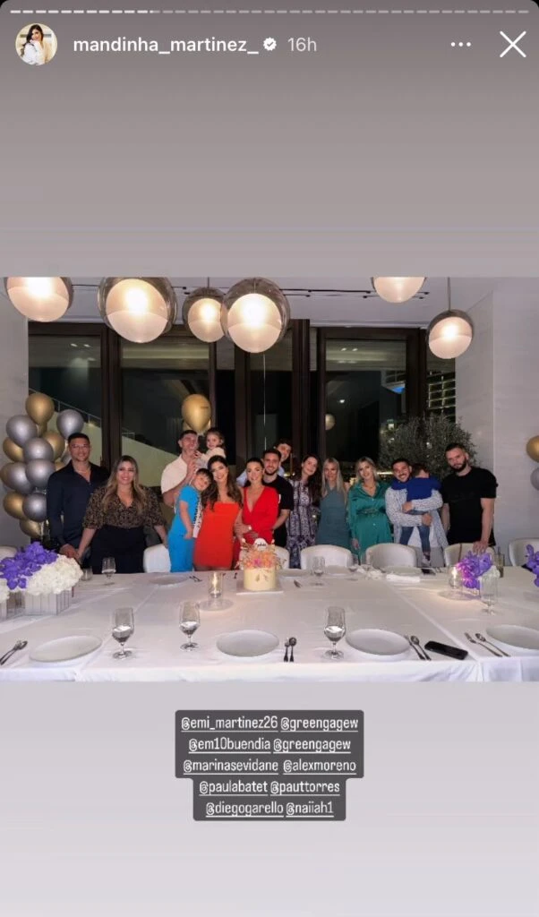 Las fotos del cumpleaños de Mandinha Martínez, la esposa del Dibu Martínez