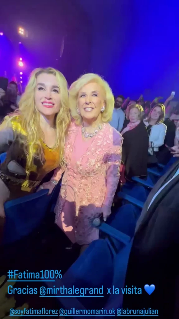 Fátima Flórez y Mirtha Legrand. Foto: IG.