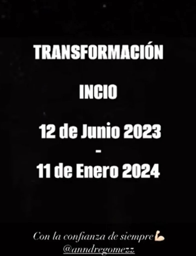 El día en el que empezó su transformación física. Foto: IG.