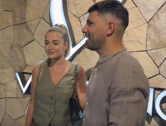 Las fotos de la salida romántica del Kun Agüero y Sofía Calzetti celebrando el embarazo