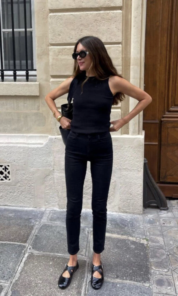 Looks con balerinas para este verano 2024. Pinterest.