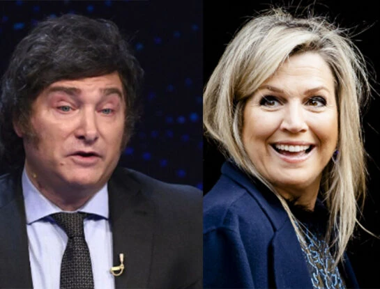 Las fotos del encuentro de Javier Milei y su hermana Karina con la reina Máxima de Holanda