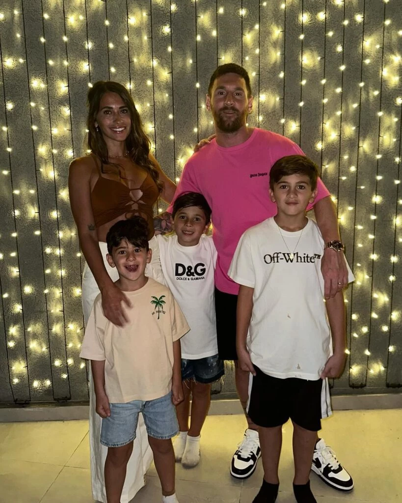 Leo Messi, Antonela Roccuzzo y sus hijos