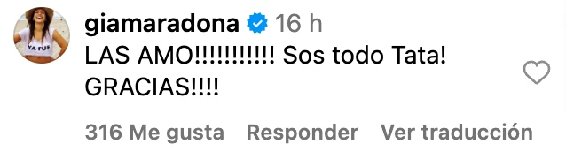 Claudia Villafañe viajó junto a su nieta Roma para ver a Luciano Pereyra