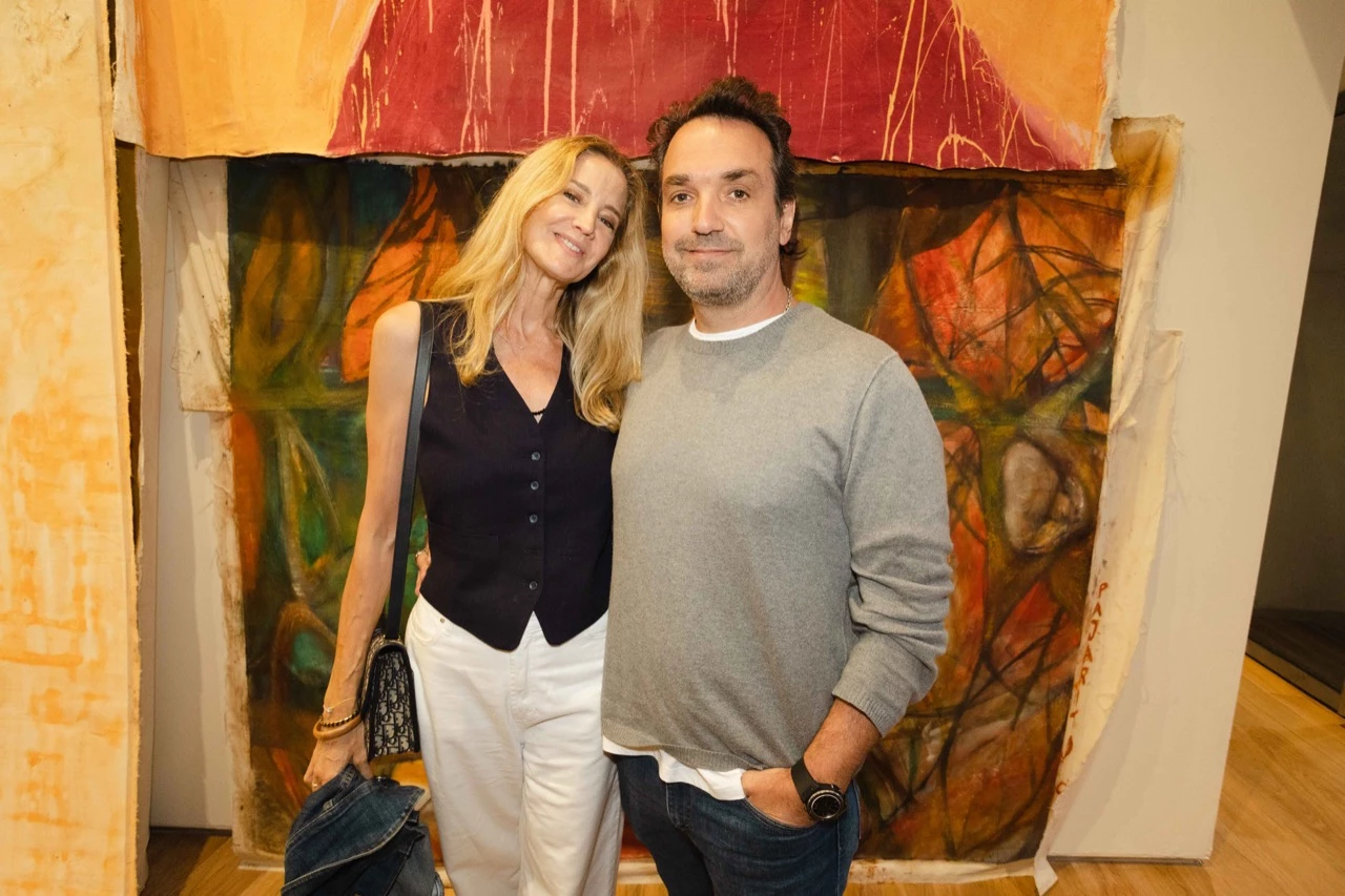 Roxana Zarecki y Sebastián Bago en la inauguración de la Fundación Cervieri Monsuárez