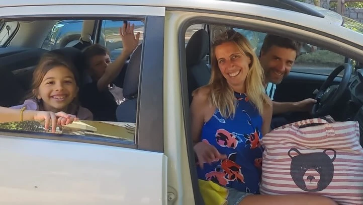 Luciana Geuna en el sur: pasó sus vacaciones en Villa Llanquín junto a su familia. Foto IG.